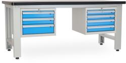 Rauman Masa atelier Solid MDF-34, 210 cm, 2 cutii suspendate, negru