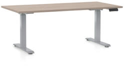 Rauman Masa inaltime reglabila OfficeTech D, 160 x 80 cm, bază gri, stejar