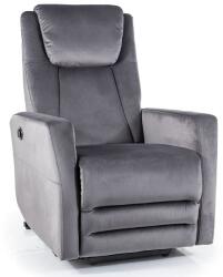 SIGNAL MEBLE Recliner Adonis Velvet, gri (ADONISVSZ)