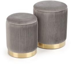 Halmar Scaun Monty, gri/auriu (V-CH-MONTY-PUFA-POPI)