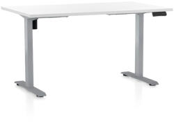 Rauman Masa inaltime reglabila OfficeTech B, 140 x 80 cm, bază gri, alb