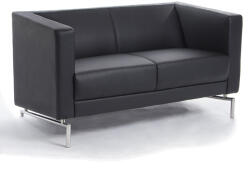 Rauman Canapea Manhattan 2, doua locuri, neagra/argintie (40400061) Canapea