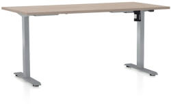 Rauman Masa inaltime reglabila OfficeTech A, 160 x 80 cm, bază gri, stejar