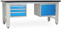 Rauman Masa atelier Solid MDF-31, 210 cm, 2 cutii suspendate, negru