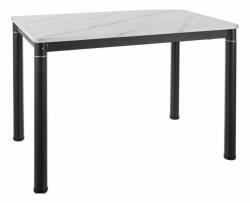 SIGNAL MEBLE Masă de bucătărie Damar W 110 x 70 cm, marmură / negru (DAMARBC110)