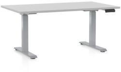 Rauman Masa inaltime reglabila OfficeTech D, 120 x 80 cm, bază gri, gri deschis