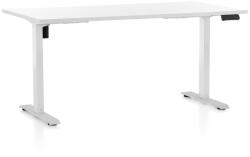Rauman Masa inaltime reglabila OfficeTech B, 160 x 80 cm, bază albă, alb