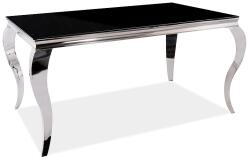 SIGNAL MEBLE Masa de bucaterie Prince 150 x 90 cm, negru/argintiu (PRINCECZCH150)