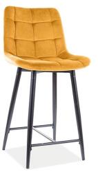 Signal Scaun de bar Chic II, galben/negru (CHICH2VCCU)