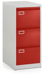 Rauman Dosar metalic A4 - 3 sertare, 45, 5 x 62 x 101, 5 cm, incuietoare cilindrica, rosu - ral 3000 Dulap arhivare