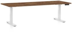 Rauman Masă înălțime reglabilă OfficeTech D, 200 x 80 cm, picioare albe, stejar silverjack