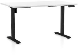 Rauman Masa inaltime reglabila OfficeTech B, 140 x 80 cm, bază neagră, alb