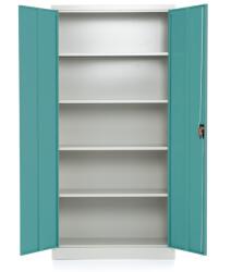 Rauman Dulap metalic universal, 90 x 40 x 185 cm, încuietoare cu cilindru, verde - ral 6033 Dulap arhivare