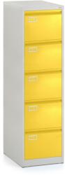 Rauman Dosar metalic A4 - 5 sertare, 45, 5 x 62 x 162, 5 cm, incuietoare cilindrica, galben - ral 1023 Dulap arhivare