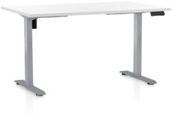 Rauman Masa inaltime reglabila OfficeTech B, 120 x 80 cm, bază gri, alb
