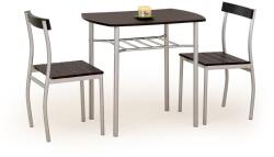Halmar Set de sufragerie Lance 2+1, wenge / argintiu (V-CH-LANCE-ZESTAW-WE)