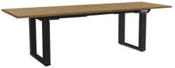 Rauman Masă înălțime reglabilă OfficeTech Strong 240 x 80 cm, picioare negre, stejar piatra