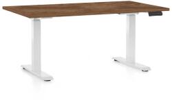 Rauman Masă înălțime reglabilă OfficeTech C, 140 x 80 cm, picioare albe, stejar silverjack