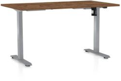 Rauman Masă înălțime reglabilă OfficeTech A, 140 x 80 cm, picioare gri, stejar silverjack