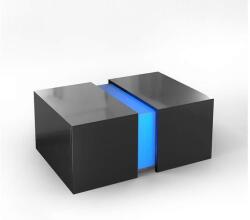 Vicco Dandy LED dohányzóasztal led világítással, fekete