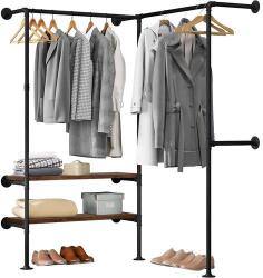 Woltu nyitott ruhatartó, fém és MDF - ardorado