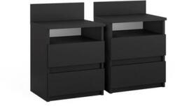 Vicco Monty 2 fiókos éjjeliszekrény szett, 2 db, fekete - ardorado