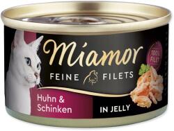 Miamor Feine Filets Adult csirke sonkával zselében 100g konzerv