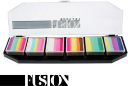 Fusion Body Art Fusion csíkos arcfesték paletta - Lodie Up Cute Pastel Rainbow