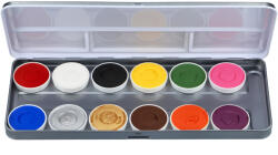 Superstar Arc és Testfesték Superstar 12 színű arcfesték készlet - Élénk színek /12 Bright colours palette/