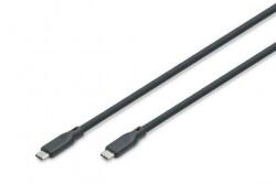 ASSMANN Assmann-DIGITUS USB szilikon kábel, USB 40Gbps, 1m, fekete - AK-300344-010-S (AK-300344-010-S)