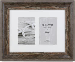 Kenro Bergamo Rustic Brown multi képkeret, 2db 10x15, faerezet hatás, barna (KE-BERG1015BN-2) (KE-BERG1015BN-2)