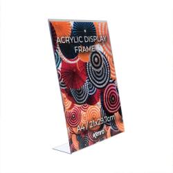 Kenro akryl átlátszó képkeret, A4 21x29, 7cm, álló tájolás, L-alakú talp, akril (KE-ADF2130P)