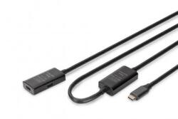 ASSMANN Assmann-DIGITUS Active USB 3.2 Gen1 5G hosszabbító kábel, USB-C - USB-C, 10m - DA-73109 (DA-73109)