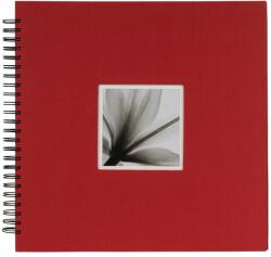 Dörr Dörr fotóalbum, spirálos, ablakos, beragasztós, UniTex, 34x34cm, 20lap/40oldal, piros (D880353) (D880353)