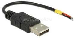 Delock Kábel USB 2.0 A-típusú csatlakozódugóval > 2 db nyitott vezetékkel, 10 cm Raspberry Pi (DL85250) (DL85250)