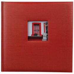 Dörr Dörr fotóalbum, ablakos, Jumbo 600, beragasztós, 29x29cm, 50lap/100oldal, piros (D810285A) (D810285A)