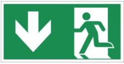  munkavédelmi tábla pvc 300x150 menekülési út balra le