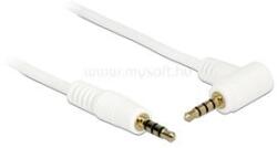 Delock kábel sztereó jack 3, 5 mm 4 tűs apa > apa szögletes 0, 5 m fehér (DL84736) (DL84736)