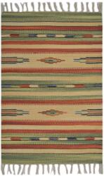 Bakero Kézzel készített szőnyeg rojtokkal, Hagyományos modell, Szőtt pamut, Téglalap, Többszínű, 60x90cm (bain0000120)