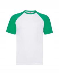 Fruit of the Loom Férfi póló, Fruit of the Loom, pamut, fehér/zöld, 3XL INTL (610260WK3XL)