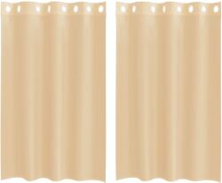 vidaXL 2 db homokszínű fátyolfüggönyök rojtokkal 4102120 (4102120)
