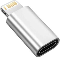 Mercaton Adapter Gyorstöltés Mercaton®, Type-C / Lightning, Zenelejátszás, Adatátvitel, 5A, Ezüst (MCT-CH-LGHT-Silver)