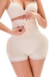 Linovit Store Alakformáló bugyi, Push-up fehérnemű, fűzővel és csípőpárnával, XL-XXL, Bézs (S2BXLXXL)