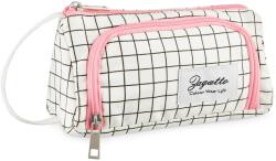 Zagatto Iskolai tolltartó fehér, fekete és rózsaszín kézitáska fogantyúval, Zagatto ZG720 (ZG720)