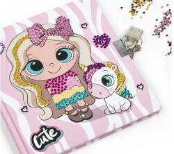 Derform Lol surprise - Kreatív kulcsos napló gyémántokkal 13 x 13 cm (DPKD3KBF10) (DPKD3KBF10)