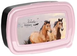 PASO Lovas műanyag uzsonnás doboz - Lovely Horses (PP25HA-3022) (PP25HA-3022)