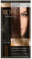 Victoria Beauty VICTORIA Keratin Therapy Hajszínező Sampon 40ml - V20 Csokoládébarna