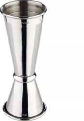 APS Koktél Dupla Mérő, ezüst, /-/ 2, 5 + 5, Magasság: 110 mm, ø: 40 mm
