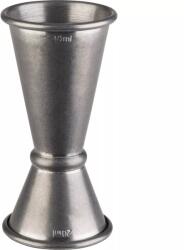 APS csapos mérőpohár, magasság: 90 mm, ø: 45 mm, ezüst/antik