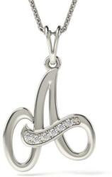 Atcom Jewelry ATCOM Ezüst ' A' Betűs Medál Nyaklánc - 925-ös Ezüst